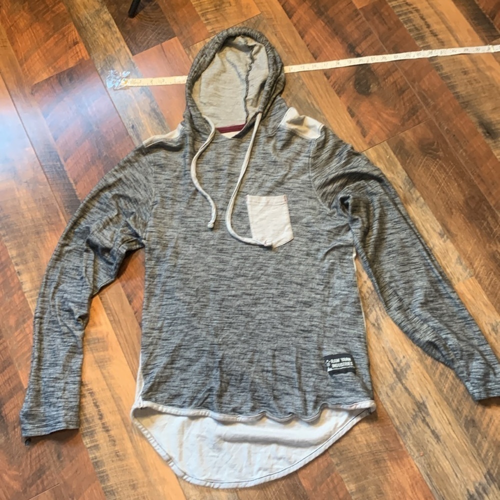 Raw yarn industries grey hooded shirt size small in box 6 - Picture 2 of 6